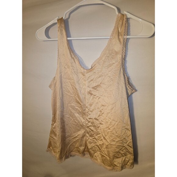 Nude Beige Lacy Camisole Cami Womens Size Medium M Shapewear Lightweight - Picture 3 of 3